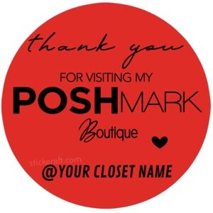 Custom Poshmark Closet Stickers | 2 Inch Round Thank You Labels – STICKERS NEW